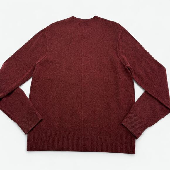 AllSaints Patern Crew Sweater Mens L Burgundy Wool Blend Knit Pullover M047KA - Picture 9 of 9